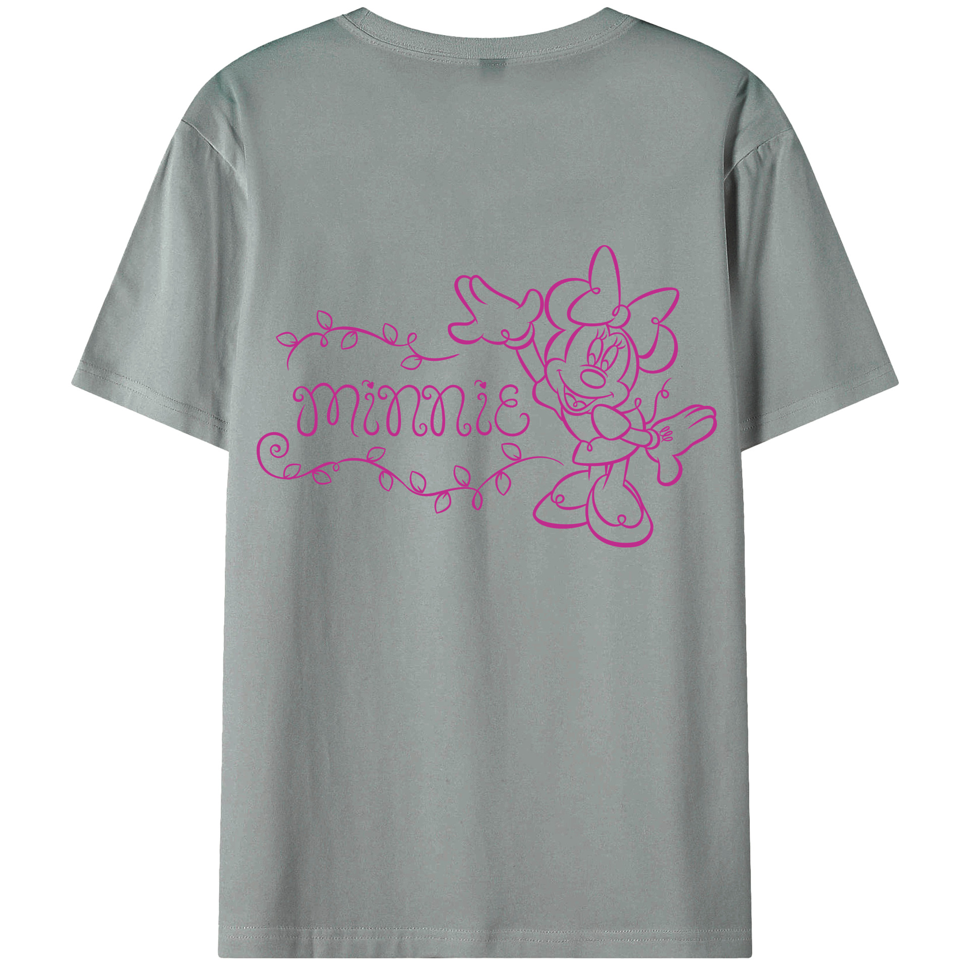 ミッキーマウス Mickey Mouse 綿100％ メンズ半袖Tシャツ（バックプリント） 通気性